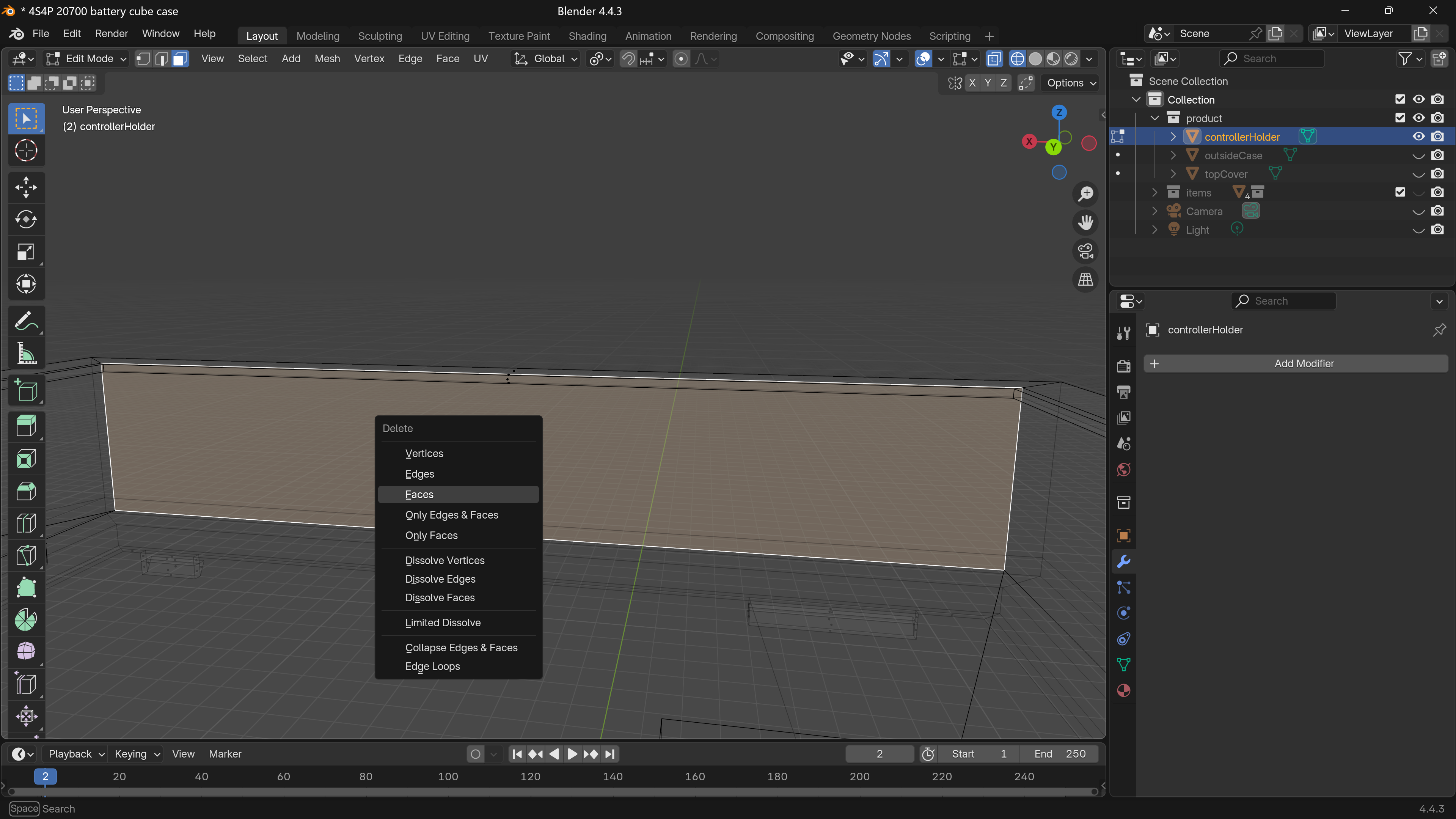 重なっている面を修正する例-重なった面を削除する1