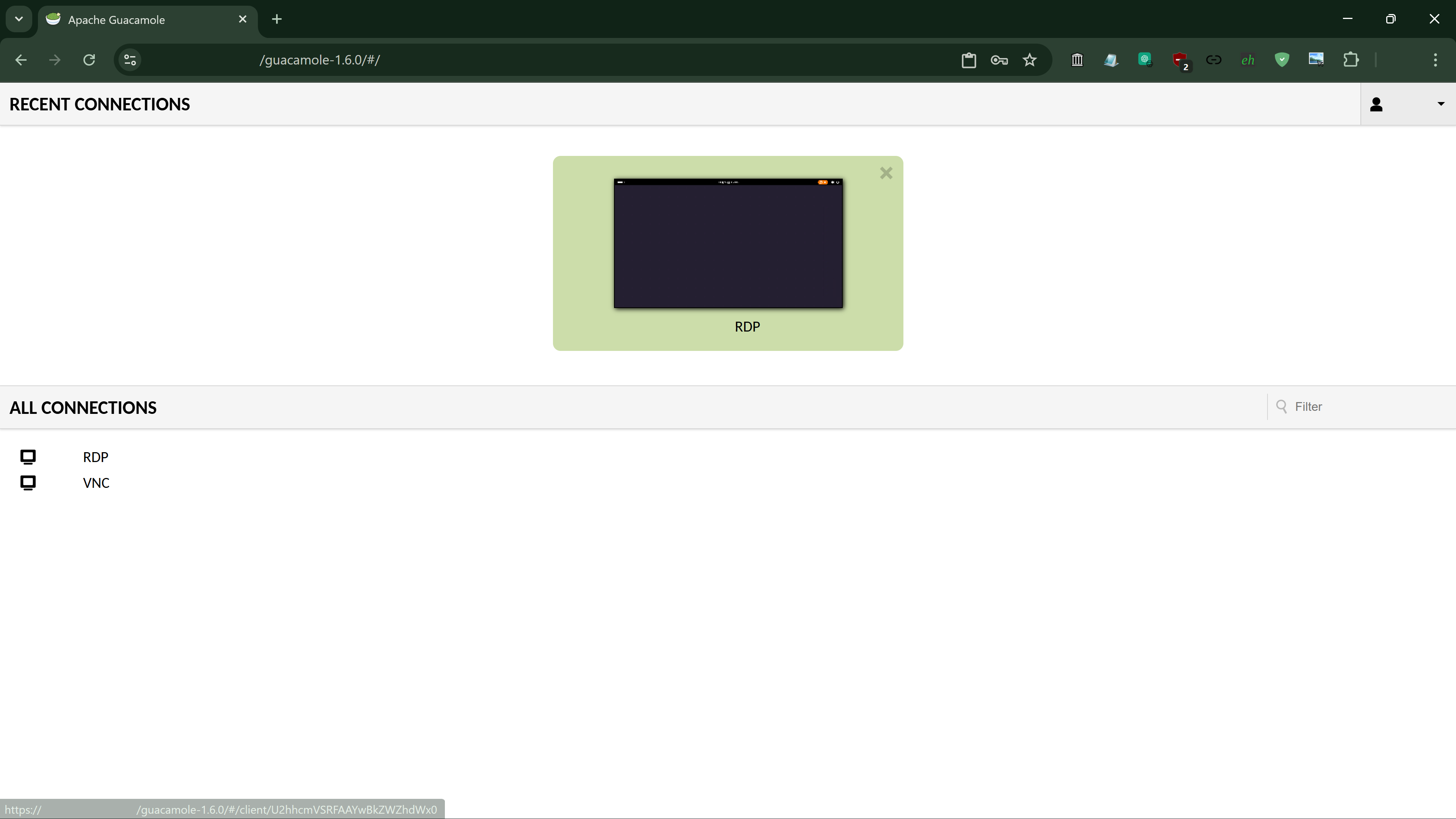 接続先選択画面