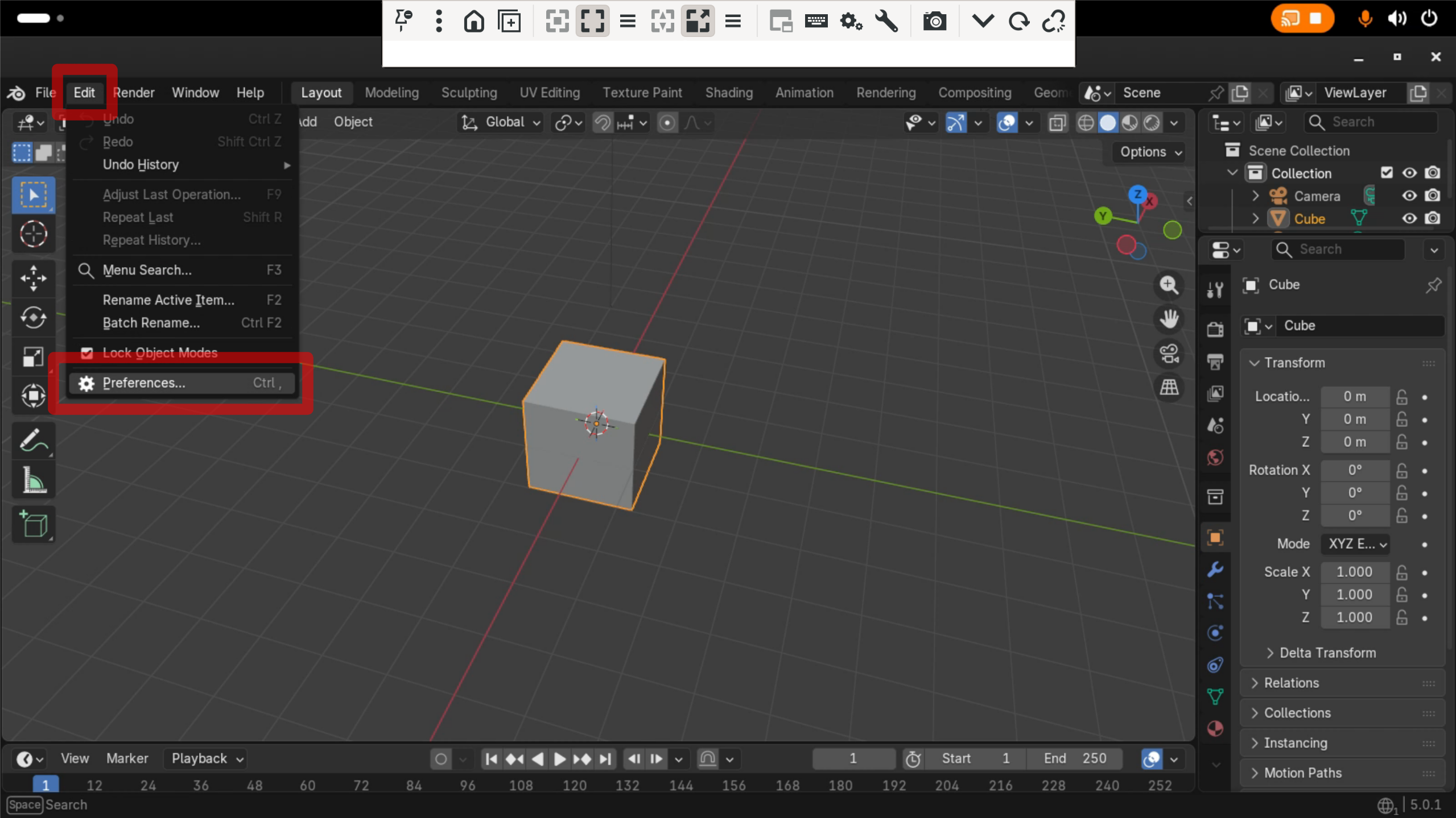 Continuous Grab を無効化する