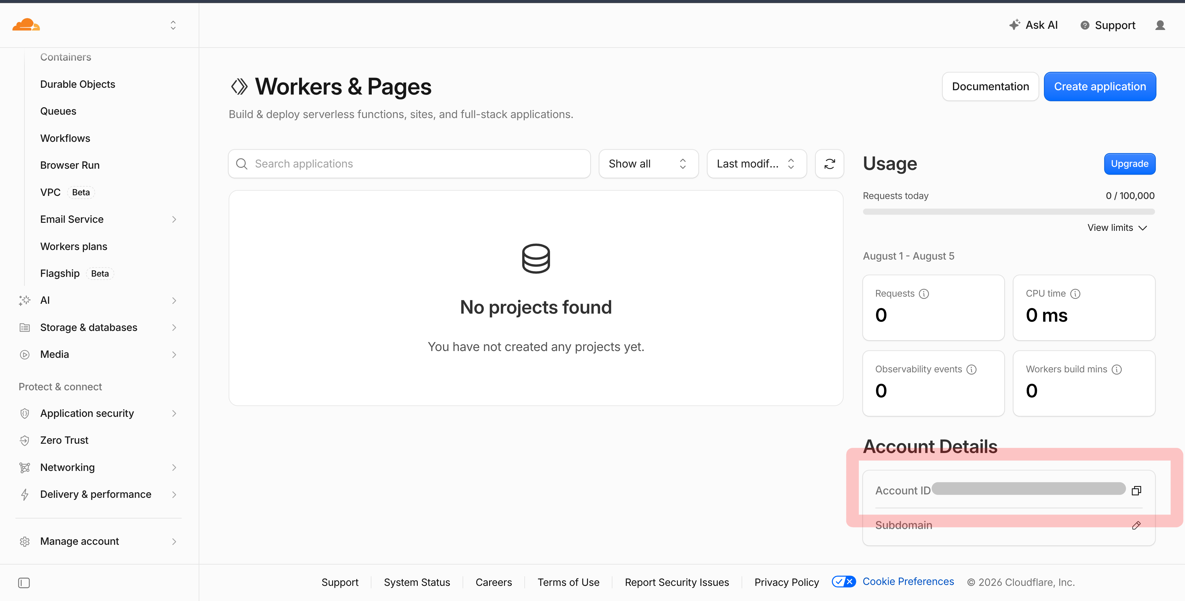 Cloudflare アカウントIDを確認する2