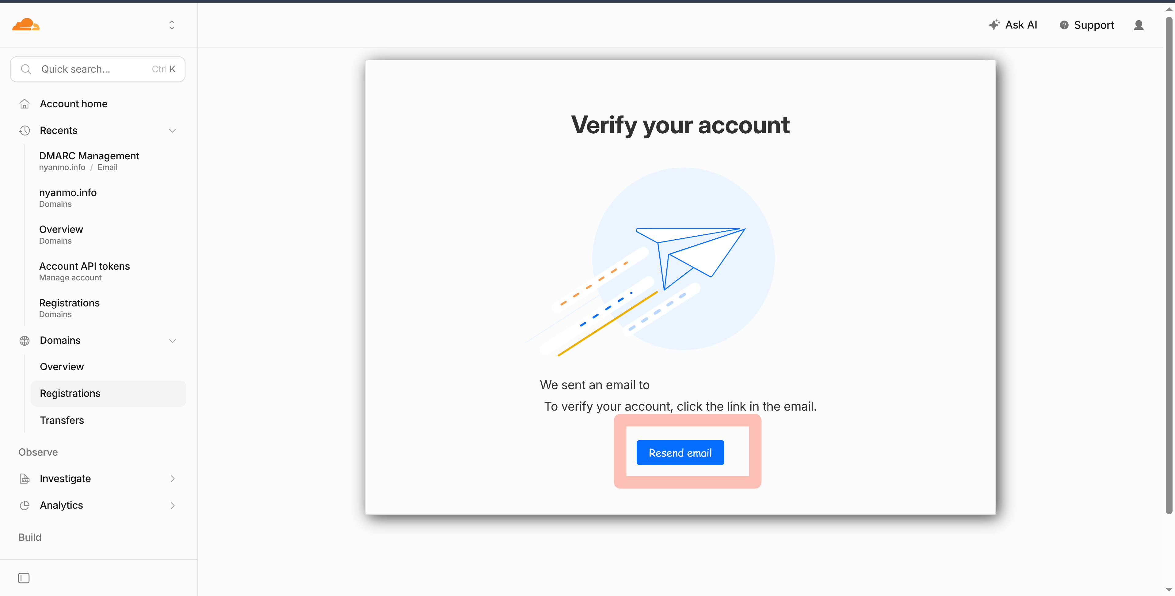 Cloudflare 本人確認の様子
