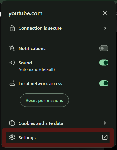設定画面に進む